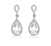 UncleS Long Studs Earrings Pendant Earrings Cubic Zirconia Ear Drops Copper Texture Suitable for Trendy Ladies Present