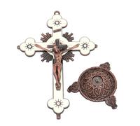 UncleS Metal Cross Ornaments Alloy Catholic Art Statue Home And Office Desktop Decoration Small Cross Ornament Catholic Symbol