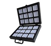 UncleS Multipurpose Aluminum Alloy Gemstones Storage Case with Flocking Sponge Interior for Protective and Display Solution Jewelry Display and Storage