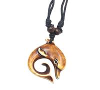 UncleS Nature Inspired Resin Dolphin Necklace Handmade Clavicle Chain Adjustable Length Choker Accessory For Lovers Lightweight Comfortable Necklace