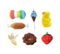 UncleS Pet Squeaky Toy Teething Stuffed Animals Molar Chew Teeth Cleaning Interactive Reward Molar For Puppy Colorful Toy