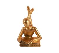 UncleS Reading Women Figurine Gold Decoration Elegant Addition To Reading Nooks Small Gold Decoration Fun Paperweight Thinkers Figure Ornament