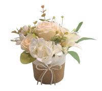UncleS Realistic Fake Flower Silk Florals Arrangement Artificial Flower In Vase Featurings Green Leaf For Stylish Decors Artificial
