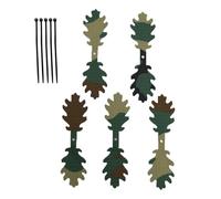 UncleS Set Of 5 Camouflage Leaf Strips 14cm Concealment Camouflage Strips Easy Installation Accessories For Outdoor