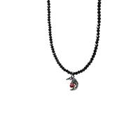 UncleS Stylish Dark Themed Necklace Trendy Black Crystal Highlighting Heart And Butterfly Charm For Women Butterfly Pendant