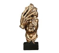 UncleS Thinker Statue Silent Gold Abstract Art Figure Without That Man Modern Home Resin Sculptures Decorative Silent Statue Speaking