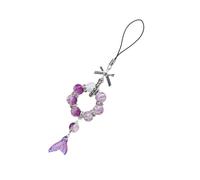UncleS Trendy Fish Tail Phone Charm With Bowknot Pendant Handmade Beaded Keychain Ornament Backpack Accessory For Daily Use Cellphone Accessory Jewelry
