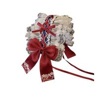 UncleS Women Cosplay Headdress With Delicate Lace And Ribbon Bowknot Cosplay Headband Elegant Headpiece For Sweet Maid Girls Japanese Fashion Hairpiece