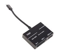 UncleS XQD Card Reader Hub 2.0 Second XQD Card Reader Read 3 Cards For XQD For USB Mark Card Adapter For Laptop