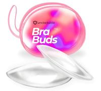 Unclockable Bra Buds - Implant-Grade Silicone Bra Inserts - Clear Gel Push-Up Pads - Affirming Design for Transgender, NB, Drag Queens, Crossdressing, Clear, One Size
