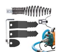 Unclogging Spring Drilling Machine Accessory,Pipe Cleaning Cutter Cutting Head Set - Pipe Spirals Tools with Key for Household and Business Plumbing Maintenance Repair, Bathroom Kitchen