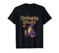 Unclogging Wizard Plumber Pride Funny novelty Design T-Shirt