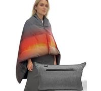 uncn Cordless Heated Shawl Blanket | 100x145cm Portable Throw Blanket | Rechargeable Wearable Blanket for Sports, Car, Women Twin Size Washable for Camping Office Lap