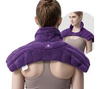 UNCN Large Wheat Bag Microwavable for Neck and Shoulder | Microwave Heat Pad for Pain Relief Shoulder Neck Warmer with Natural Heat Therapy Purple