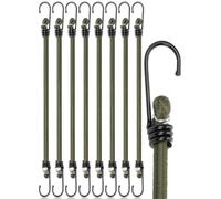 UNCO- Bungee Cords with Hooks, 12 Inch, 8 Pack, Heavy Duty
