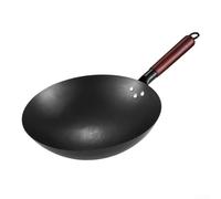 Uncoated Cast Iron Pan Wok for Home Use, 30CM 32CM 34CM 36CM Sizes, Natural Non-Stick Cookware for Stir-Frying on Gas Stove(30cm)