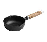 Uncoated portable cast iron frying pan 13cm for induction, stove, and grill, perfect for small cooking tasks and enhancing food flavor through seasoning