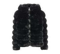 UNCOMMON faux-fur hooded coat - Black 44