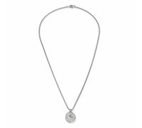 Uncommon Souls Men's Silver Tone Compass Pendant Necklace
