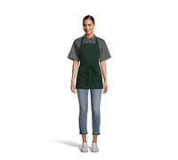 Uncommon Threads Men's Adjustable 3 Pocket Restaurant Bib Apron, Hunter, One Size