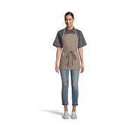 Uncommon Threads Men's Adjustable 3 Pocket Restaurant Bib Apron, Khaki, One Size