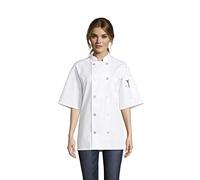 Uncommon Threads South Beach Chef Coat Short Sleeves, White, 5X-Large