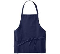 Uncommon Threads Unisex Adjustable 3 Pocket Restaurant Bib Apron - blue - One size