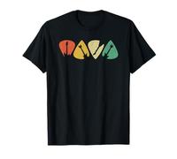 Uncommon Women's Guitar Pick Retro Vintage T-Shirt - Black, Short Sleeve, Small