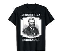 Unconditional Surrender Civil War General History Portrait Value Graphic T-Shirt, Men, Black, XL