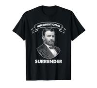 Unconditional Surrender Civil War General History Portrait Value Graphic T-Shirt, Men, Black, XL