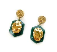 Unconventional Mismatched Drop Earrings Stainless Steel Base With Translucent Resin Detailing Women's Fashion Jewelry Modern Mismatched Earrings Daily Wear