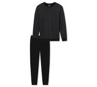 Uncover by Schiesser Men Pyjama Set 2-Piece Crew Neck, Black Navy Blue