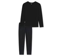 Uncover by Schiesser Men’s 2-Piece Pyjama Set Round Neck - Black/Dark Blue