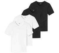 Uncover by Schiesser Men’s T-Shirt 4-Pack V-Neck - Black/White