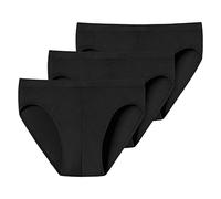 Uncover by Schiesser Men's Pack of 3 Briefs Supermini Underwear with Soft Cuffs-Cotton Stretch Mix, Black, M