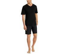 Uncover by Schiesser Men's Schlafanzug Kurz Pajama Short, Schwarz, 50