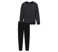 Uncover by Schiesser Men's Schlafanzug Lang Pajamas Long, Schwarz, 48