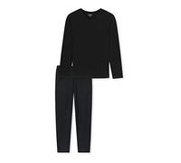 Uncover by Schiesser Men's Schlafanzug Lang Pajamas Long, Schwarz, 54