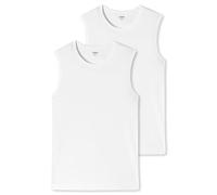 Uncover by Schiesser Men's Pack of 2 Tank top with Wider Shoulders, Crew Neck, Cotton Underwear, White, XL