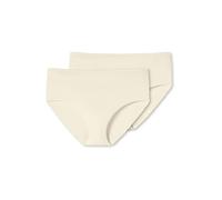 Uncover by Schiesser Women's 2 Pack Essential Midi Briefs-Bamboo Cotton Underwear, Cream-Coloured, M (Pack of 2)