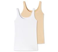 Uncover by Schiesser Women's Pack of 2 Undershirt Tank Tops-Cotton Underwear, Mixed, S