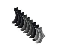 Uncover by Schiesser Women's Damen 9 PACK Socken Strümpfe - Sparpack Socks, 4x Schwarz / 3x Anthrazit Mel. / 1x SW/GR gestreift / 1x Grau/SW,