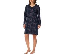 Uncover by Schiesser Women's Damen Nachthemd Langarm-Nachtwäsche Night Shirt, Midnight Blue_182851, UK 16