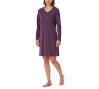 Uncover by Schiesser Women's Nightdress Sleepshirt V-Neck Long Sleeve 95 cm - Sleepwear, Plum_182851, 14
