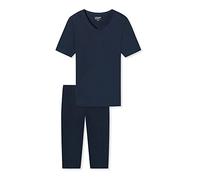 Uncover by Schiesser Women's Schlafanzug 3/4 Pajamas, Dunkelblau, 44