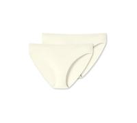 Uncover by Schiesser Women's 2 Pack Essential Briefs-Bamboo Cotton Underwear, Cream-Coloured, M (Pack of 2)