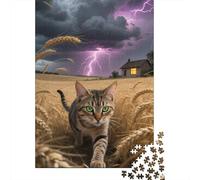 Uncover The Hidden Gems of Egyptian Mau - Master This 1000 Piece Wooden Puzzle for A Fulfilling Family Activity - Great for Learning