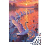 Uncover The Hidden Gems of Mute Swan - Master This 1000 Piece Wooden Puzzle for A Fulfilling Family Activity - Great for Learning