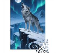 Uncover The Hidden Gems of Wolf - Master This 1000 Piece Wooden Puzzle for A Fulfilling Family Activity - Great for Learning
