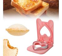 Uncrustable Sandwich Maker, Sandwich Cutter and Sealer, Multiple Shapes Sandwich Maker, Sandwich Cutters for Kids Lunch, Decruster for Kids Lunch Uncrustable, Easy for School Lunch (Pink, Love)